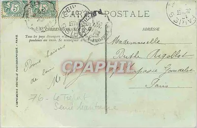 Efeito de Ondas — LL. — L'Imprimerie Nouvelle Photographique, Paris — Verso