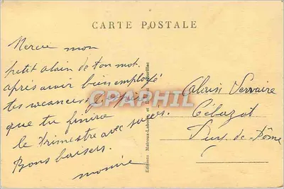 Rodovia do Puy-Mary — Um desvio perigoso entre o Pas-de-Peyrol e o refúgio do Puy-Mary — Editor Matroux-Laborde e Durt — Verso