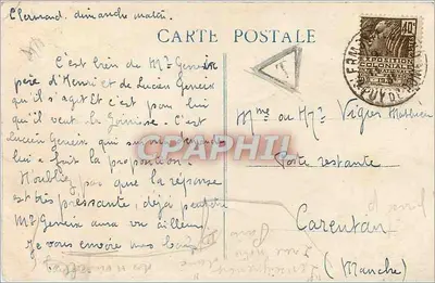Clermont-Ferrand — École Normale d'Institutrices — Phot. Combien-Maron — Verso