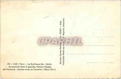 Albi — Bazylika św. Cecylii — dom urodzenia Toulouse-Lautreca — Rewers