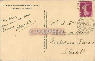 Murols — Zamek — Ok. ST-NECTAIRE (P.-de-D.) — Wydawnictwo Sztuki WOHN, nr 779 — Rewers
