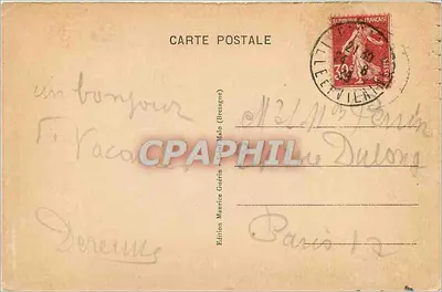 Saint-Malo (Bretagne) — Widok z Bastionu Wschodniego Fortu Narodowego — G.M. — Wydawnictwo Maurice Guélin — Rewers