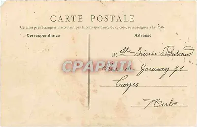 El Bois de Boulogne en Otoño — Depósito de la Gran Cascada — B. F., PARIS, n°11 — Reverso