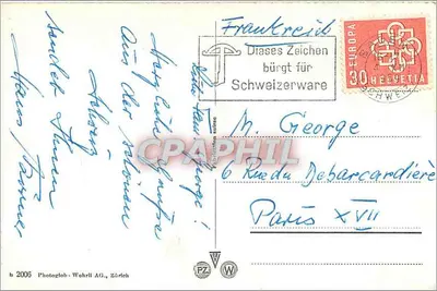 Baden — Vista do viaduto e da cidade — Photoglob-Wohrli AG, Zürich — Verso