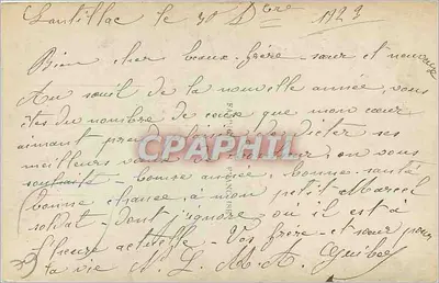 Kobieta w pomarańczowej sukni — Wesołych Świąt — DÉDÉ PARIS 691 — Rewers
