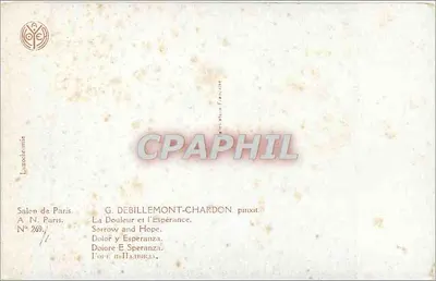 Tristeza e Esperança — G. Debillemont-Chardon — Salão de Paris N° 269 — Verso
