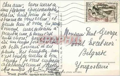 Menton - The Promenade. The Beach — No. 22 — Publisher S.I.C.A. genuine photo — Back