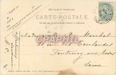 Kościół w Longpont — Zabytek klasztoru benedyktynów — Wydawnictwo Trianon nr 231a — Rewers