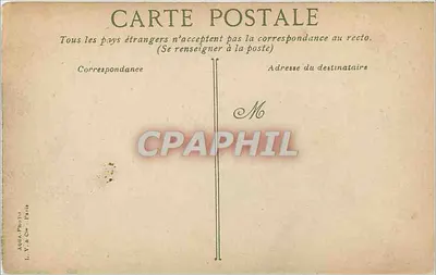 Étretat. A Praia vista da Falésia de Aval — L.V.&C. n°1814 — Verso