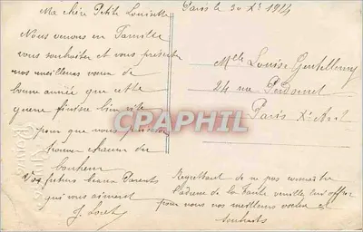 Bouquet de gui — Bonne Année — editor BM, Paris, n° 121 — Verso