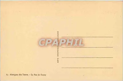 Gorges van de Tarn — Het Pas de Soucy — Arts Graphiques Toulouse — Achterkant