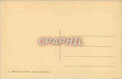 Gorges do Tarn - Cirque das Baumes — Arts Graphiques Oulouse, n°5 — Verso