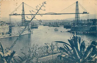 Porto de Genebra — Vista do ponte transbordeur — Editor não visível