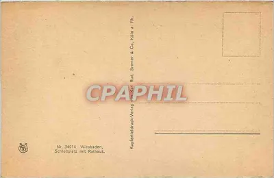 Wiesbaden, Zamek, Ratusz i ewangelicki główny kościół — Nr. 34014 — Rewers