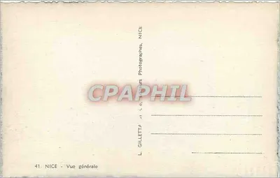Widok ogólny Nicei — L. Gilletta, wydawca, NICE — Rewers