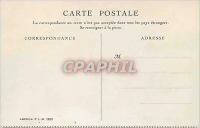 Pierre-Perthuis, Yonne — Busdiensten P.L.M. — Agenda P.L.M. 1922 — Achterkant