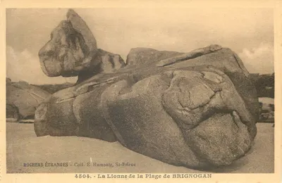 A Leão da Praia de Brignogan — Rochas Estranhas — Coleção E. Hamonic, St-Brieuc, n° 4504