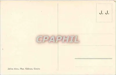 Ouchy - Hotel Beau-Rivage — widok jeziora z jachtami — J.J. nr 10 633 — Rewers
