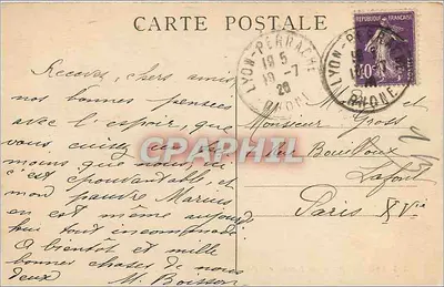 LYON - Praça dos Terreiros - Pássaros Domésticos - E.H. — Verso