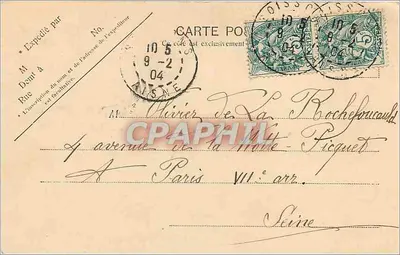Lyon — Praça Bellecour com estátua equestre — G. Henri — Verso