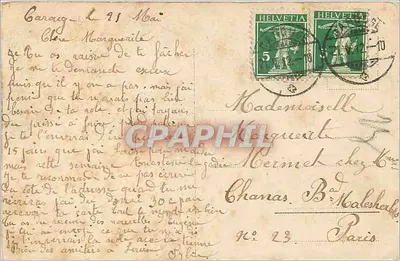 Genebra — Ponte e Hotel des Bergues — editor desconhecido, n° 2A — Verso