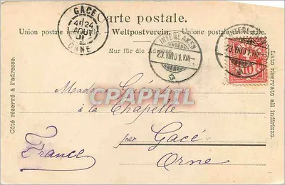 Schynige Platte z Jungfrau, Mönch i Eiger — Verlag Photographie Gabler, Interlaken, n° 377 — Rewers