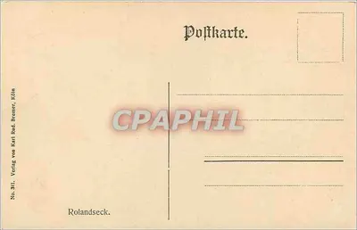 Rolandseck — widok panoramiczny na Rzeczę i góry — wydawca Karl Rud. Bremer, Köln, nr 311 — Rewers