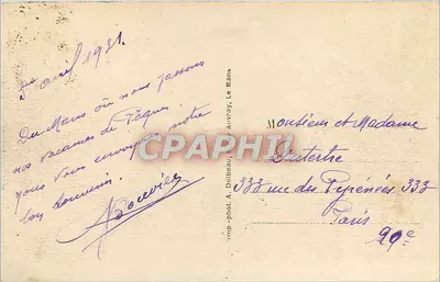 Le Mans — Plac Świętego Michała — Stare Domki Renesansowe — A. Dolbou, Le Mans — Rewers