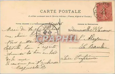 Zamek Clères (Seine-Inf.) — Drzwi Szlachciców — wydawca Lévy, n°13 — Rewers