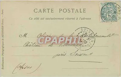 Compiègne — Portal Kościoła Świętego Nikołaja — kolekcja ND nr 34 — Rewers