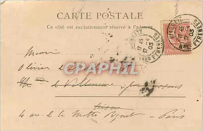 Biarritz — widok plaży i frontu morskiego — R. & J. D. 10501 — Rewers