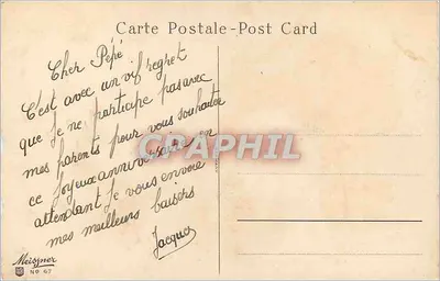 Bouquet de pensées — Cumpleaños — Meiszner N° 67 — Reverso