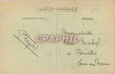 Mont-Saint-Michel — uitzicht op de berg vanaf de ruïnes van Tombelaine — Speciale editie bij de Abdij — Achterkant