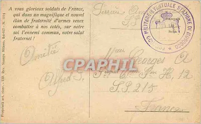 Milão — Monumento Cinque Giornate — editor desconhecido, número de série não visível — Verso