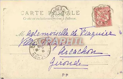 Bilhete postal antigo Environs de Lannion — Verso
