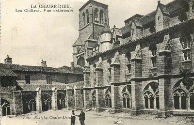 La Chaise-Dieu — Os Claustros. Vista externa — Edit. Béal, La Chaise-Dieu