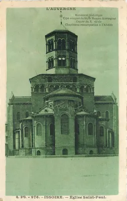 Igreja de São Paulo de Issoire — Monumento histórico no estilo romano auvergnata — G. D'O. n° 976
