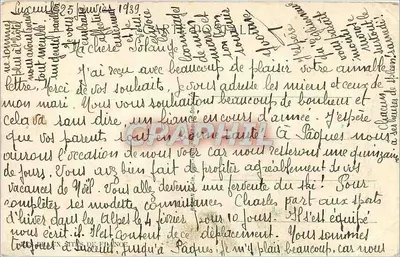 Esquiadores no Montabey — La Schlucht — n° 3384 — Verso