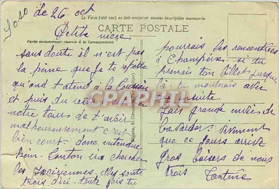 Les Jolis Bords du Lac CHAMBON-PLAGE — vue encadrée par des arbres, éditeur Idéal, n° 3387 — Verso
