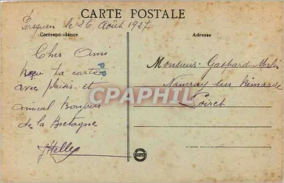 Arredores de Pontivy - Igreja de QUÈLVEN — Coleção Le Cunf, Pontivy — Verso