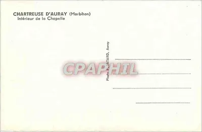 Chartreuse d'Auray (Morbihan) — Innenansicht der Kapelle — Photo R. TATARD, Aurey — Rückseite