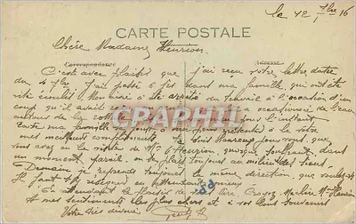 Verdun (Meuse) — Zniszczona ulica — Wielka Wojna 1914-16 — wyd. Barc-Duc - Vigo Paris — Rewers