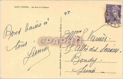 Saint-Mihiel — O Porto e a Écluse — Livraria A. Leport, 7, Rue Notre-Dame, Saint-Mihiel — Verso