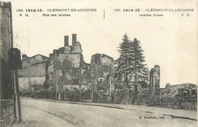Clermont-en-Argonne — Ruínas da Rue des Islettes — A. Gauthier, editor - Saint-Dizier