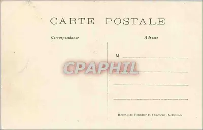 Park zamku w CHANTILLY — Wielka aleja — Héliotypie Bourdier et Faucheux, n°102 — Rewers