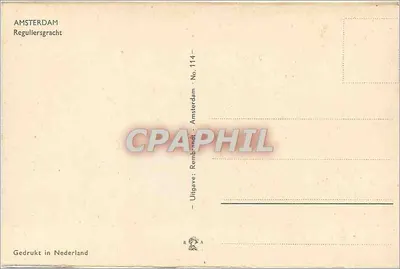 Amsterdam — Reguliersgracht — Rembrandt - Amsterdam - No. 114 — Verso