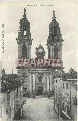 Lunéville - A Igreja de São Jacó — Foto Landrille, P. R., 13, Pl. da Igreja