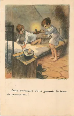 Dois crianças em uma quarto — cena humorística — editor Noulbor
