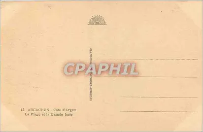 Arcachon — Côte d'Argent — Plaża i Duża Przystań — Rewers