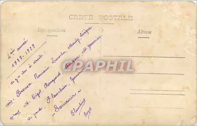 Gruppo di uomini in abito — 1929 — Corrispondenza — Verso
